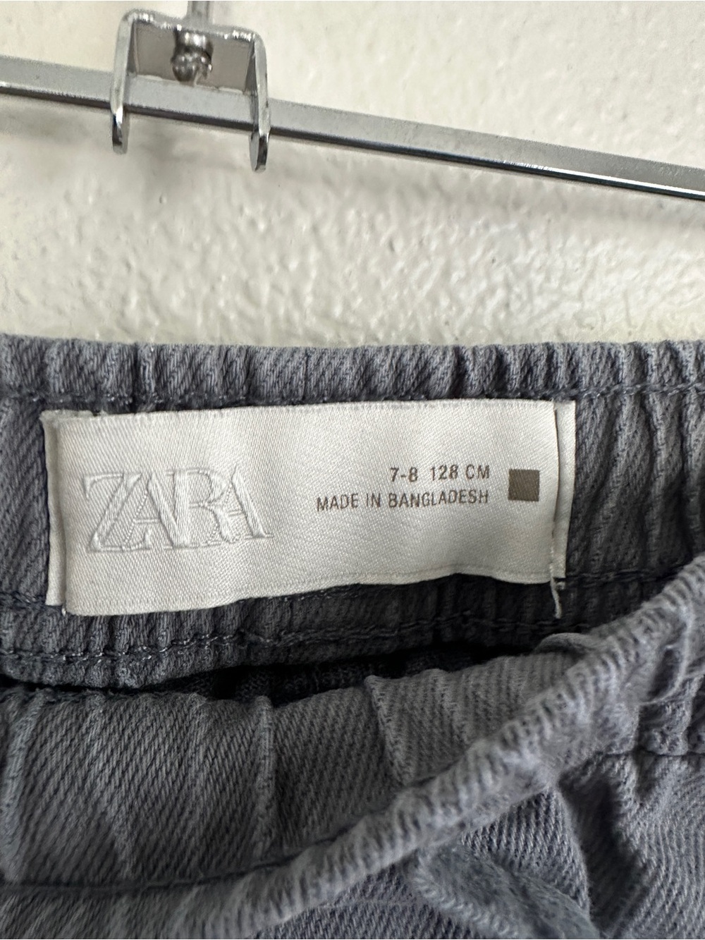 Zara Boys Slate Gray Elastic Waist Pants